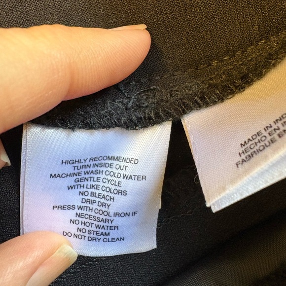 Anne Klein Black Slim pull on high rise Legging pants Elastic Waistband size XL - Picture 9 of 14